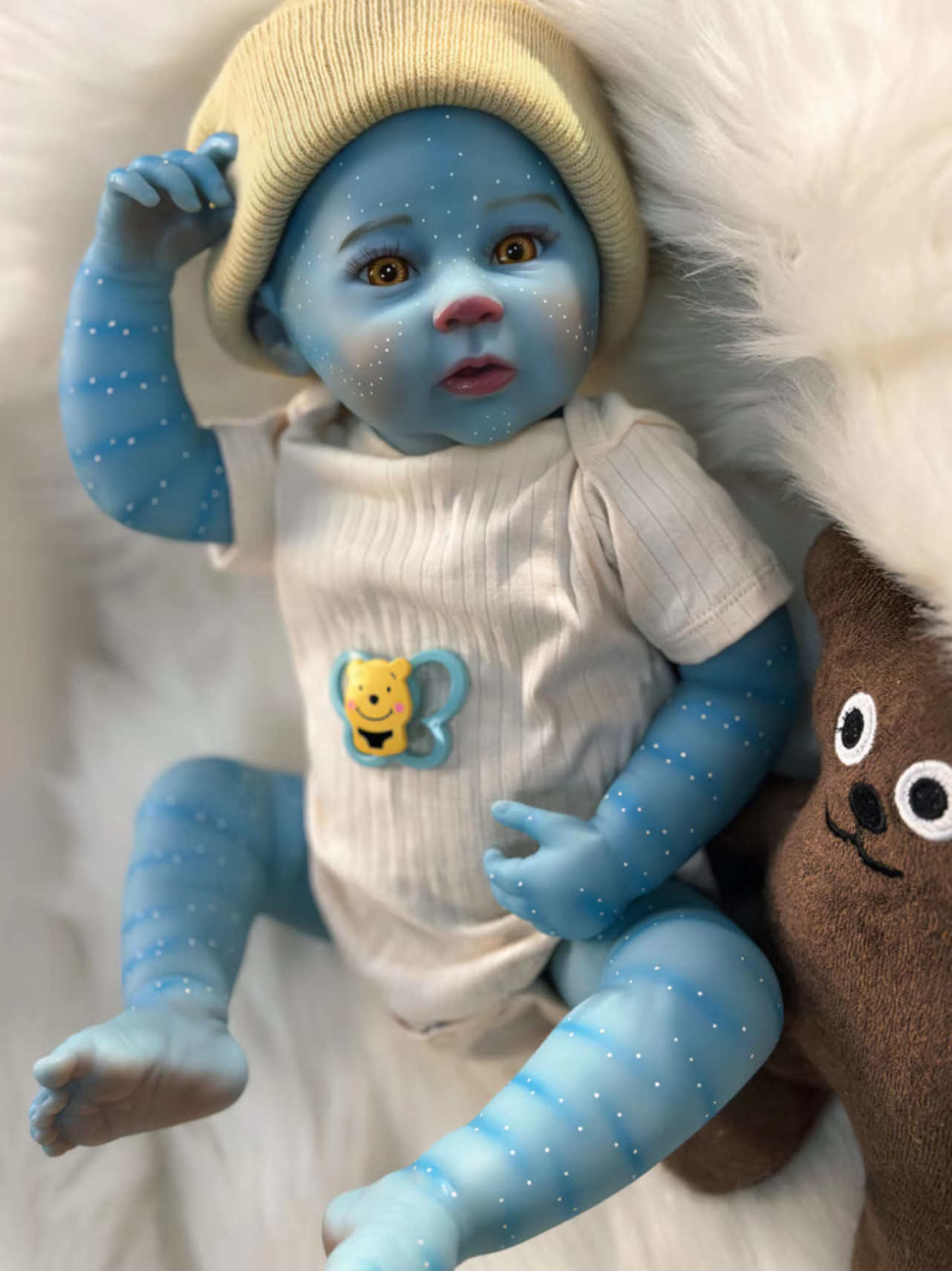 Avatar-Inspirerad Glow-in-the-Dark Reborn-docka ”Nova” – 50 cm med 3D-målad Hud & Synliga Ådror