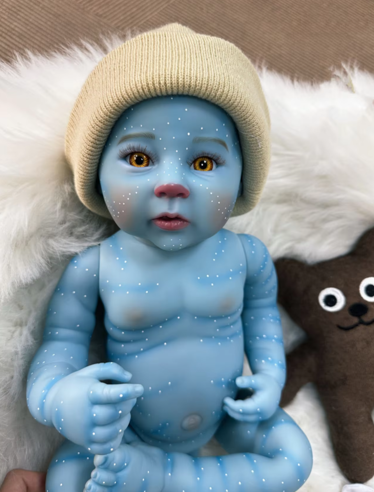 Avatar-Inspirerad Glow-in-the-Dark Reborn-docka ”Nova” – 50 cm med 3D-målad Hud & Synliga Ådror