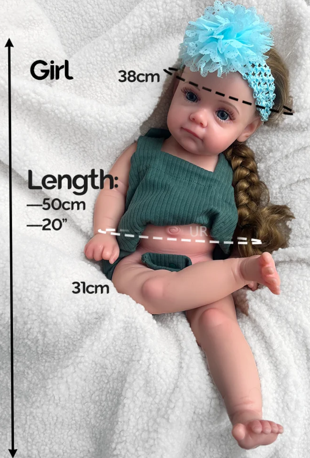 "Mia" – Den Magiska 50 cm Stretchy Soft Silikon Hyperrealistiska Reborn-dockan