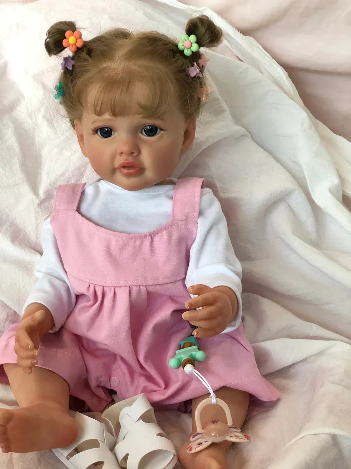 Prinsessans Babyflicka – 55 cm Naturtrogen Bebisdocka, Perfekt för Lek och Gåvor