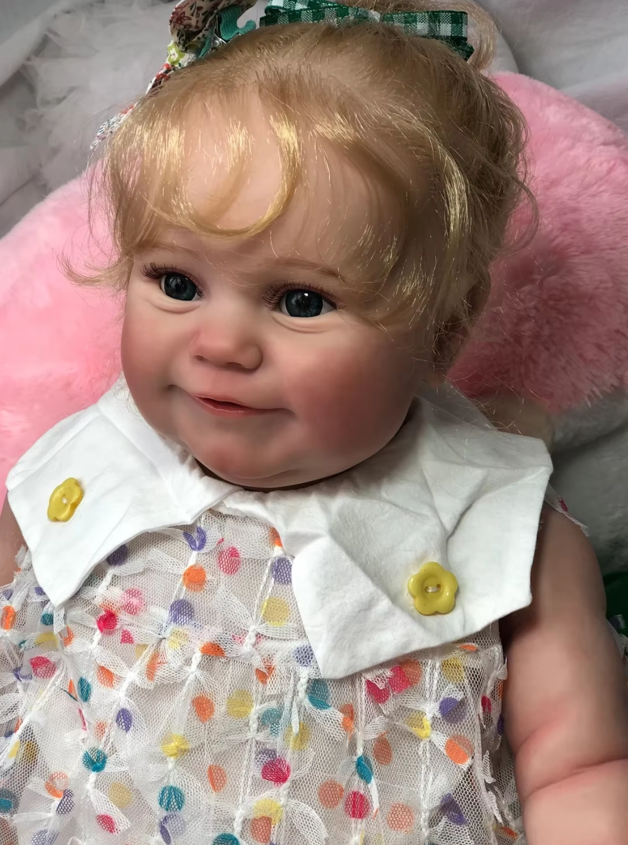 "Charlotte" – 60 cm Konstnärligt Mästerverk med Blondt, Lockigt Hår och 3D-målad Hud