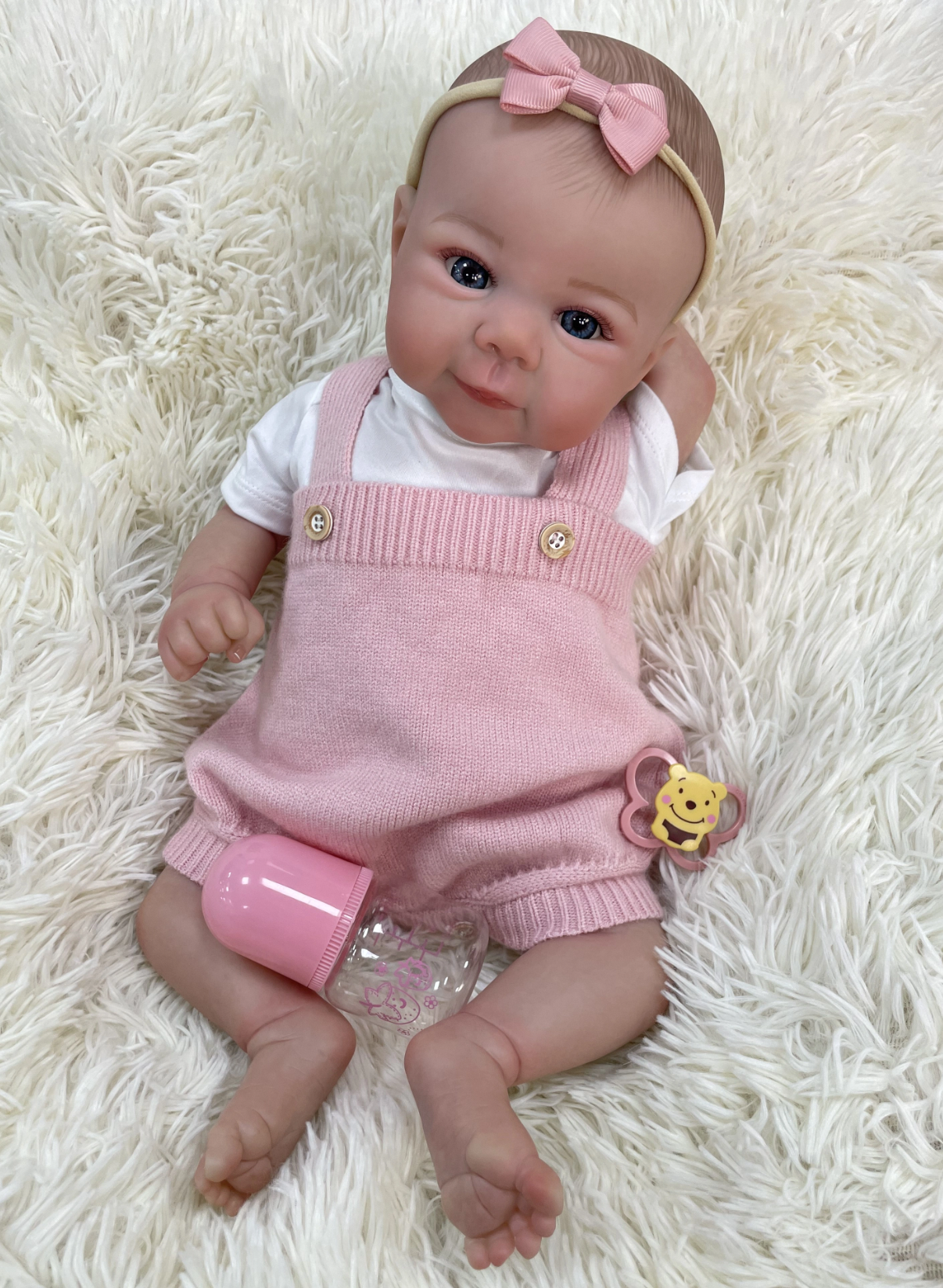 Daisy – 48 cm bedårande Reborn bebisdocka med blå ögon & mjuk gosig kropp