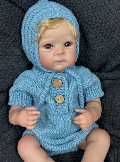 Darcy – 50 cm bedårande Reborn bebisdocka med blå ögon & handrotat blont hår