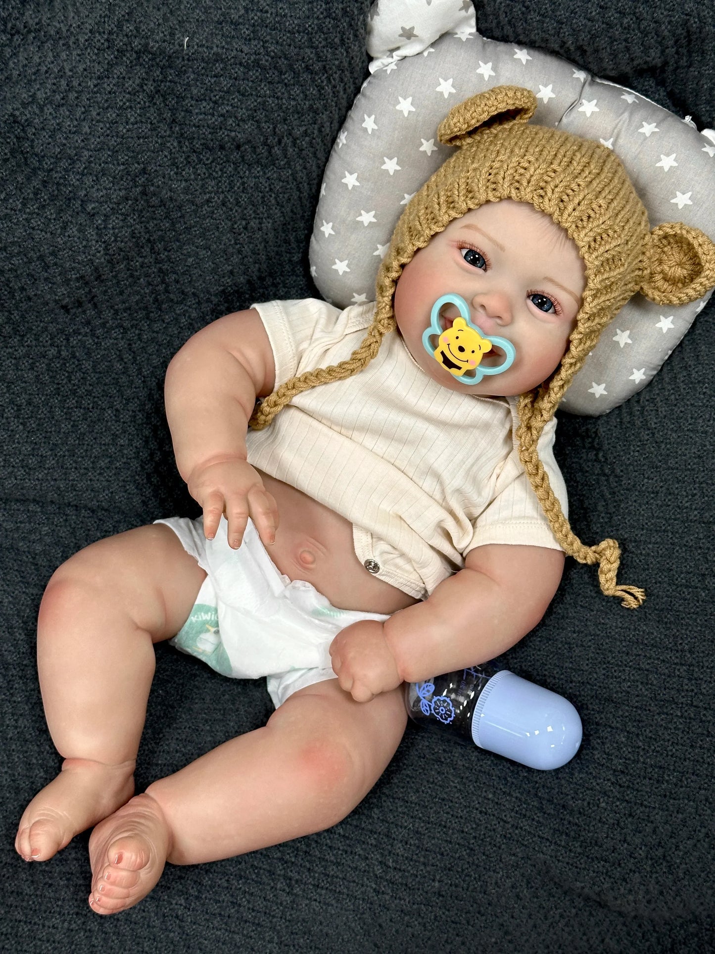 Emilia – 50 cm bedårande Reborn bebisdocka med blå ögon & helkropp i vinyl