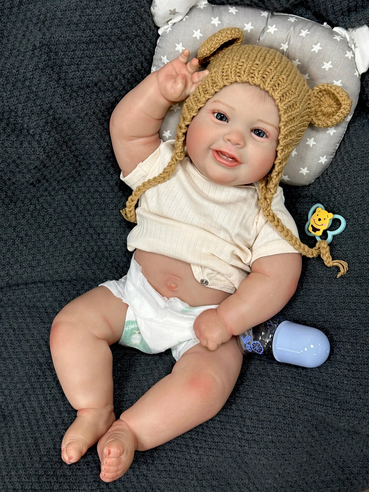 Emilia – 50 cm bedårande Reborn bebisdocka med blå ögon & helkropp i vinyl