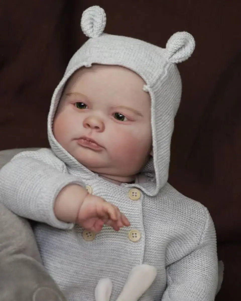 Milo – 60 cm bedårande Reborn bebispojke med blå ögon & mjuk gosig kropp