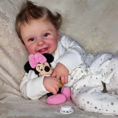 Millie Joy – 55 cm leende Reborn bebisflicka med blå ögon & handrotat hår