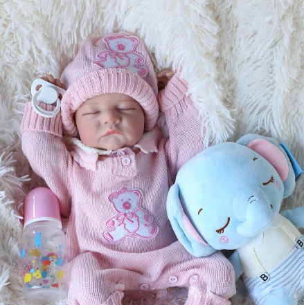 Realistisk flicka återfödd baby docka full silikon kropp nyfödd småbarn